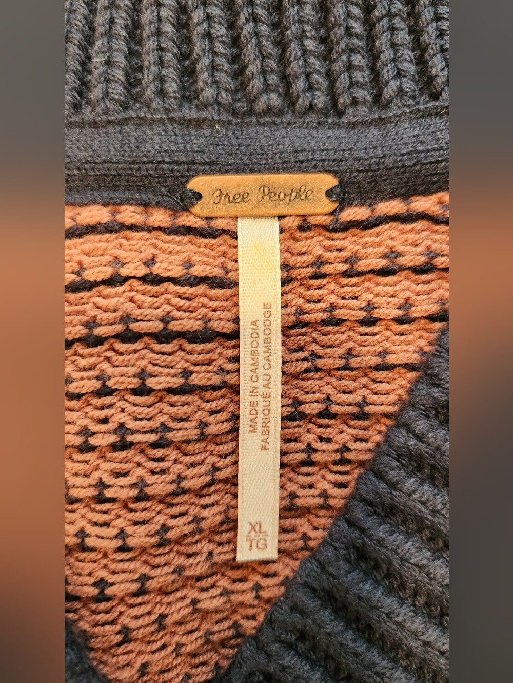 Free People Maisie Oversized Slouchy Drop Shoulder Knit Size XL - Picture 7 of 13